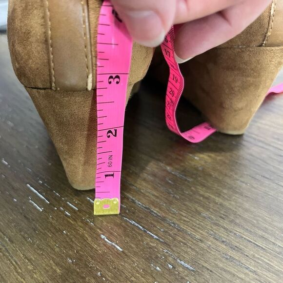 New Directions Faux Suede Trilly Wedge Ankle Boots Size 10 Women’s Brown / Tan - Picture 11 of 15